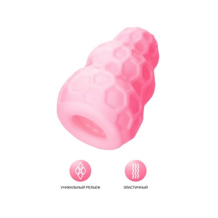 Masturbator A-Toys Flaff, TPE, Pink color, 8cm, D 2.9 cm-5