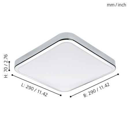 Lamp Manilva 1, 1x16W LED, 3000K, 1500LM, chromium color-2