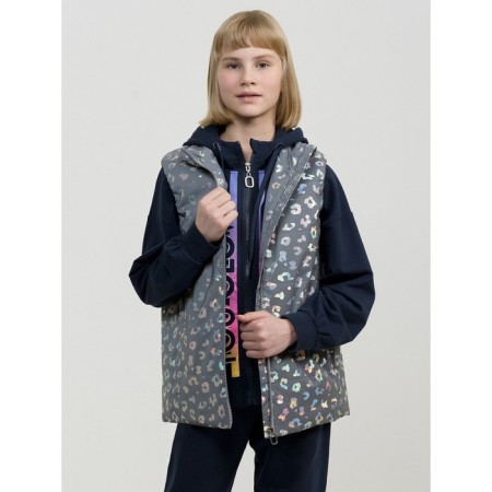 Vest for girls, height 140 cm, silver color-2