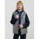 Vest for girls, height 140 cm, silver color