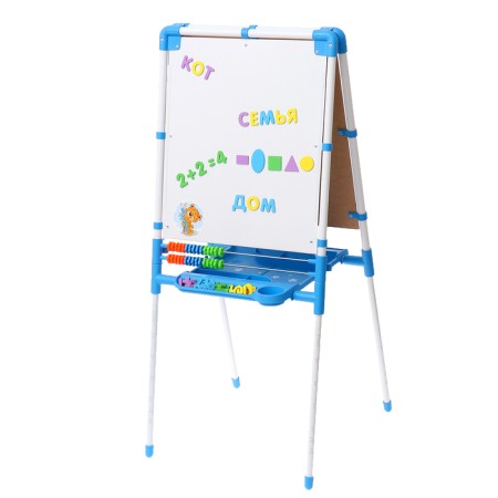 Molbert is a children's two -sided “Knowledge Board”, is regulated in height, + educational supplies, the color of the blue