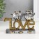 Polystone souvenir "Two eagle owls on the letters. Love" 3.8x11.5x8.5 cm