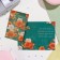 Postcard "Happy Anniversary!" Congrev, embossing, turquoise background, 12.5x19.5 cm