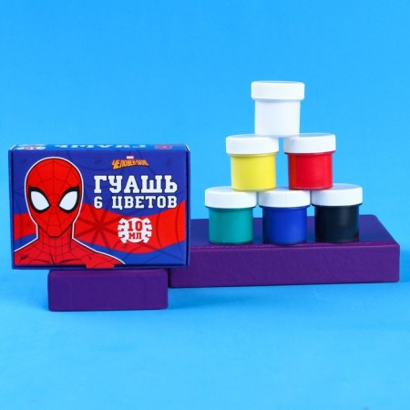 Gouache 6 colors of 10 ml "Spider-Man", Spider-Man-4