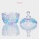 Sugar of the Glass Dailers "Twilight", 250 ml, 10 × 12.5 cm, with a lid