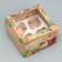 Box for cupcakes folding with bilateral application “Happy New Year!”, 16 x 16 x 10 cm, new year