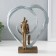 Souvenir Polystone "Abstraction. A couple in the heart" bronze, silver 23x7x26 cm