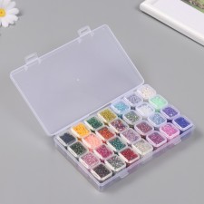 Biser set 28 colors 8/0, 5x2.5 cm