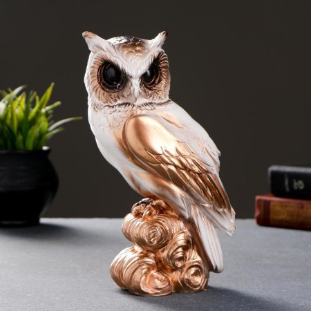 Figure "Owl" white 11x22x9cm