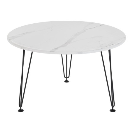 Critical Creed's table, 730 × 730 × 446 mm, Monte white marble color