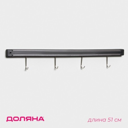 Holder for knives magnetic with hooks of the share "Line", 51 cm
