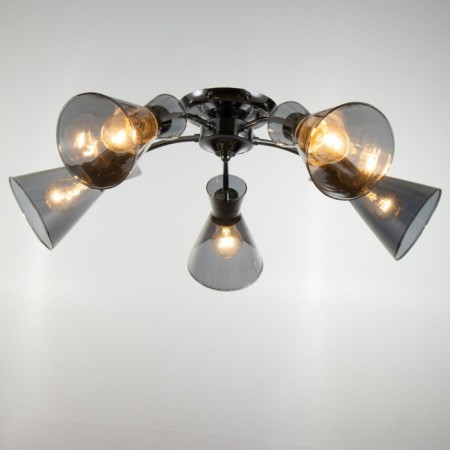 Svetogor chandelier "Shadow" 5x60W E27 chrome 65x65x22cm