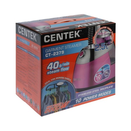 Setter Centek CT-2379, Paul, 2200 W, 2500 ml, 40 g/min, cord 1.35 m, pink-7