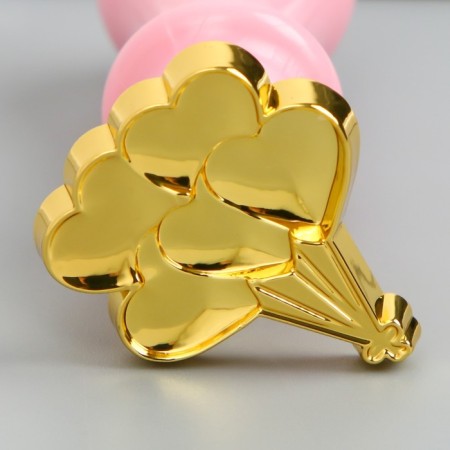 Printing for wax with a plastic handle Figure "Bunch of balloons of hearts" 6 cm-1