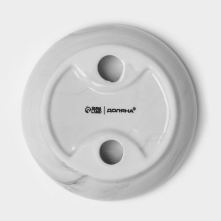 Ceramic soap dish "Rosalin", white-black color-3