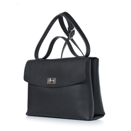 Female bag, artificial leather, 285x220x110 cm, black