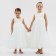 Dress Children's elegant kaftan growth 120, white