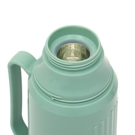 Thermos 1 l, with a glass flask, retains heat 12 hours, with a mug, green-3