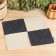 Bath mat "Chess" felt gray - white, 47x38 cm