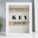Keywood tree 6 hooks with glass white 18x5x24 cm