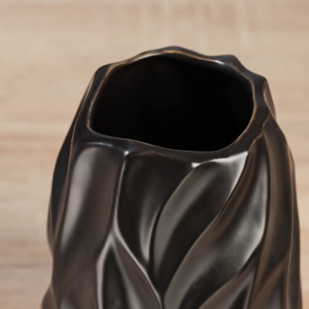 VAZA Ceramics Table "Grayem" D-7 cm, 17.5x10 cm, black-3