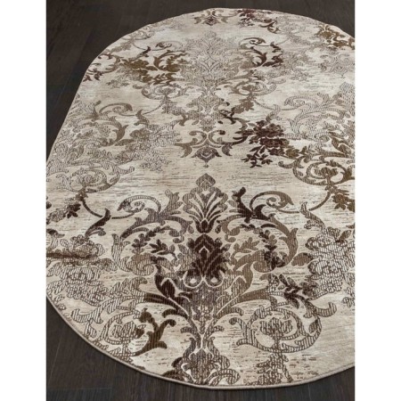 Oval carpet Karmen Hali Quantum, size 78x150 cm, color Brown/Brown