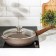 Granite pan, d = 24 cm, removable handle, glass cover, anti -stick coating, brown color