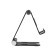 Phone stand, tilt regulator, wire connector, metal, black