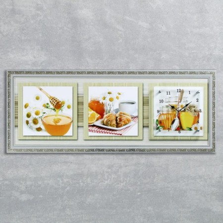 Carty clock, series: kitchen, "Honey Fantasy", 35 x 100 cm