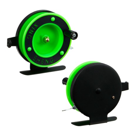 Inertial coil, plastic metal, diameter 6.5 cm, guide, black-salad, 801d-1