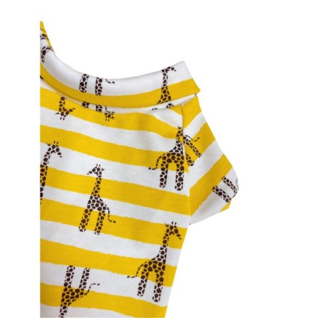 Polo with muffles for dogs "Giraffes", size 25 (DS 25 cm, OG 35-37 cm), cotton 1026-1