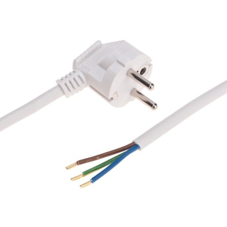 Electric cord with a PVS fork 3x1.5 mm2 1.5m (white) rexant