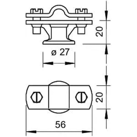 Держатель проволоки d8-10мм с перемыч. Тип:113 Z8-10 OBO 5229960-1
