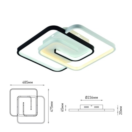 LED LED LED RIVOLI Jenny LED 3950K - 4400K 91 W with a remote control-2