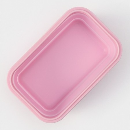 A folding container with a lid of the Costa, 500 ml, 16 × 10 × 6 cm, pink color-2