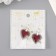 Decor for creativity Metal "Red Heart Arrow" silver enamel 3.9x3.4 cm