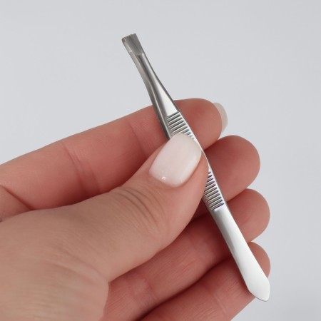 Direct tweezers, narrow, 9 cm, in case, color mix-4