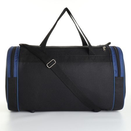 Board Road on a zipper, a long belt, 3 outer pockets, black/blue color-1