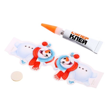 Set for experiments "New Year's ball", snowman, diameter 7 cm-1