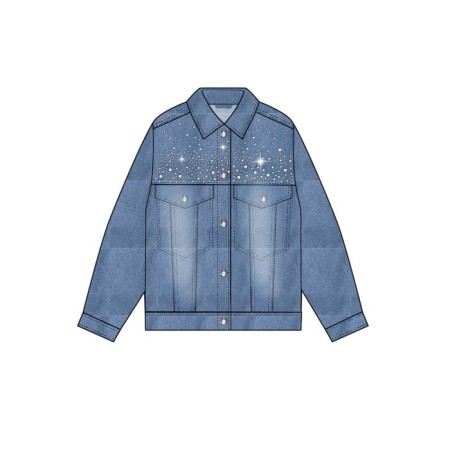 Denim jacket for the girl PlayTode, height 170 cm-2