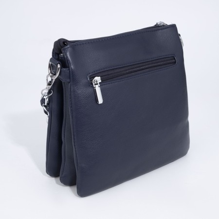 Bag Cross-Bodi with a zipper, blue color-2