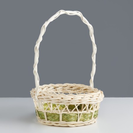 A set of wicker baskets from 3: D20 H 8/27; D17 H 7 H 25; D13 H 6 H 21 cm. (Ratan)-2