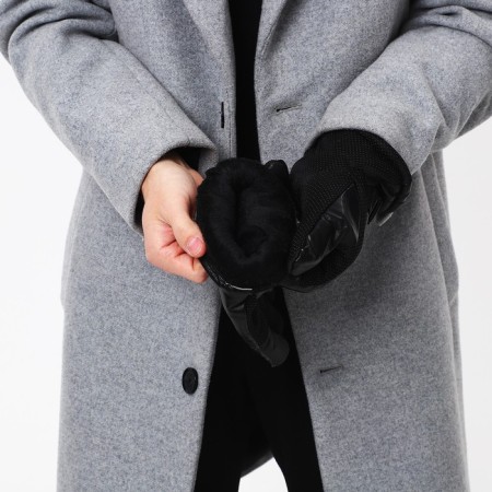Gloves male, dimensionless, with insulation, black color-4