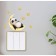 The plastic sticker glows in the darkness for the Panda switch for a month 10x12 cm