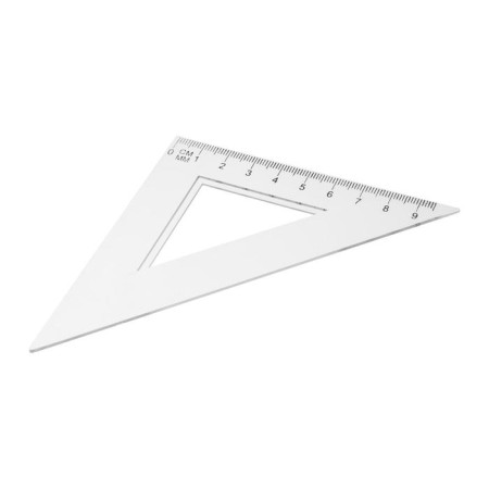Triangle 9 cm, 45 °, transparent-2