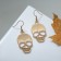 Earrings Metal "Gothic" Skull, Color Gold