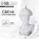 Formal candle "David", white, height 6.5 cm