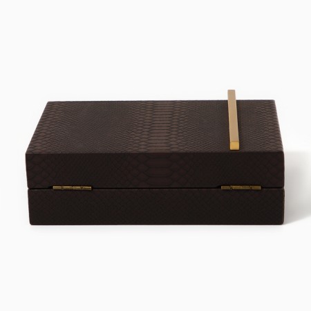 Leather jewelry box, 23 x 16 x 7 cm-1