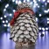 New Year's figure "Hedgehog skiing in a scarf" 8x8x16cm