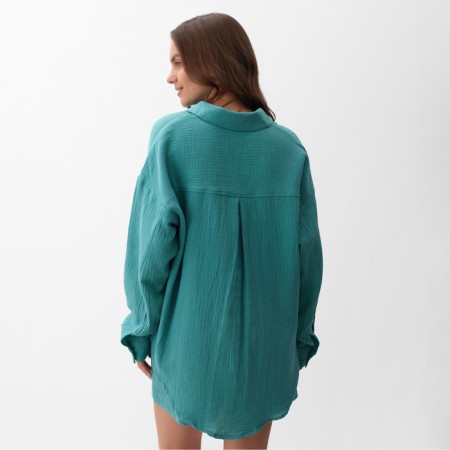 Female Oversize Mist Muslin Size S, col. turquoise-5